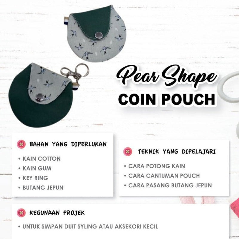 Pear Shape Coin Pouch Online Workshop