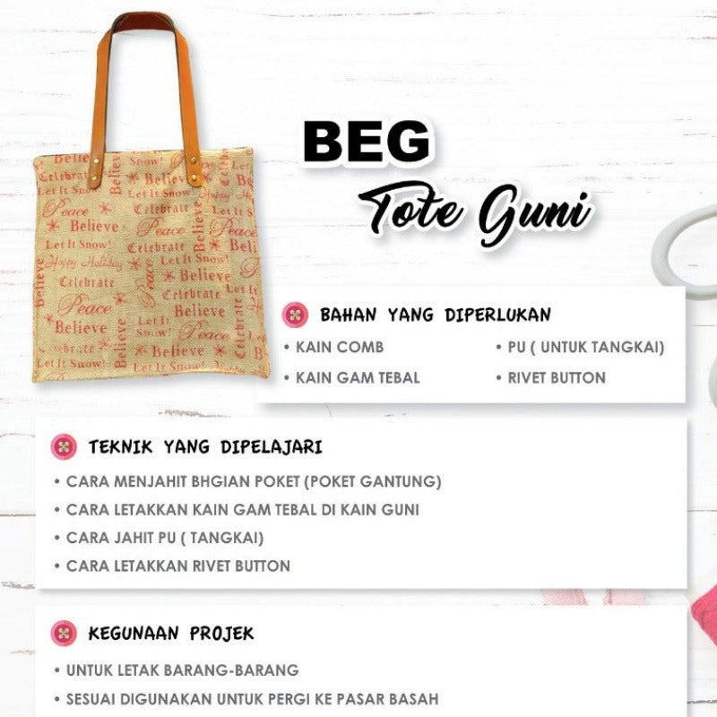 Beg Tote Guni Online Workshop