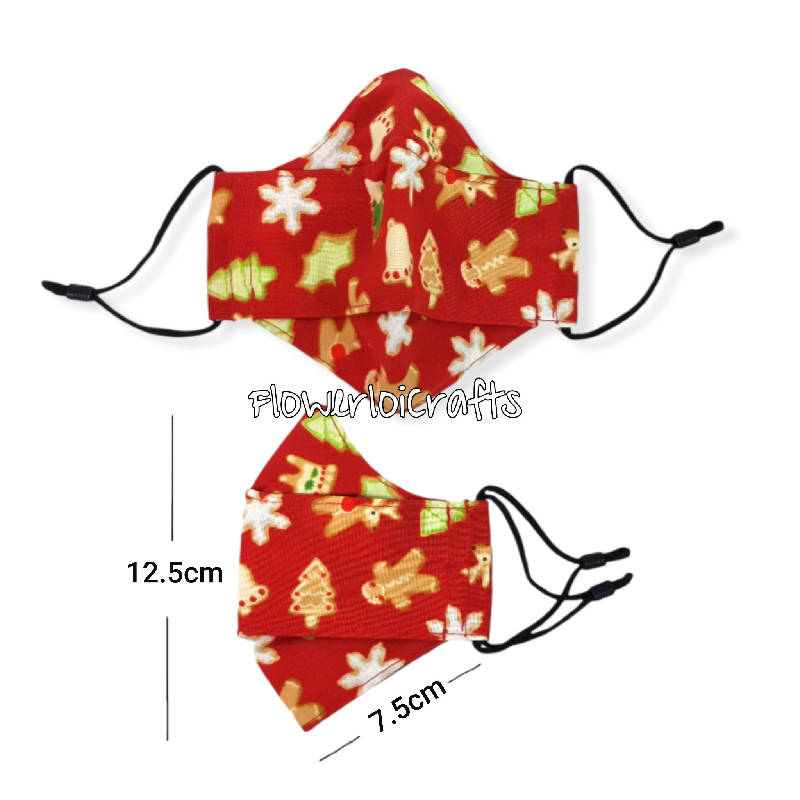 Fashionable Children 3D Fabric Face Mask with SMMS Filter (3-6 y.o) (Christmas Theme)