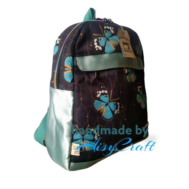 BackPack Easy Carry Butterfly Turquoise