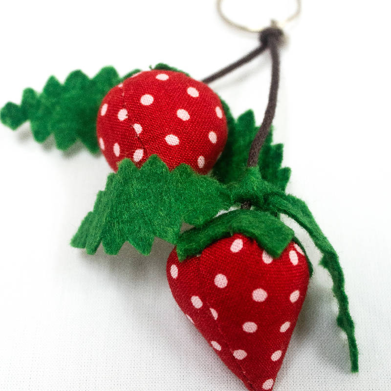 Handmade Strawberry Keychain