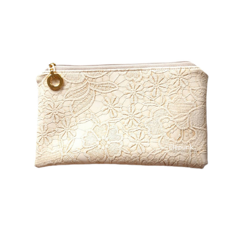 Oblong dinner purse with PU lace leather