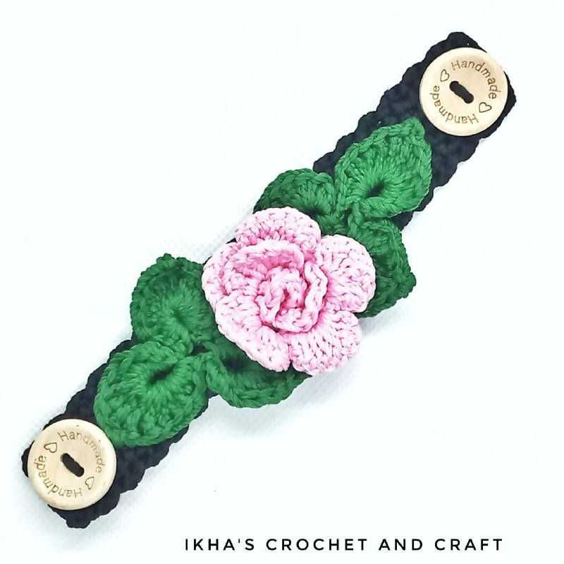 Handmade Crochet Face Mask Extender Flower