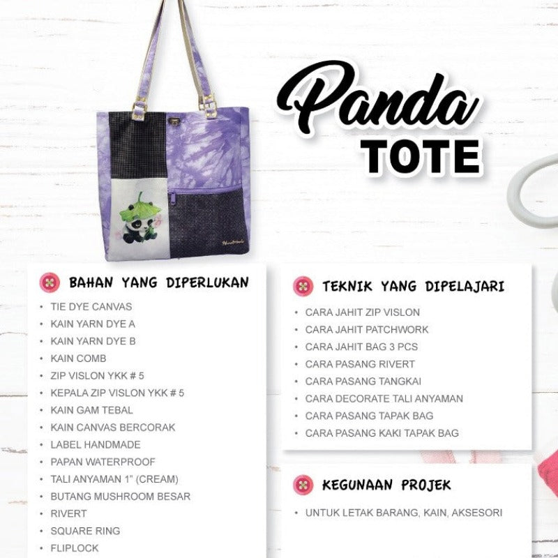 Panda Tote Online Workshop