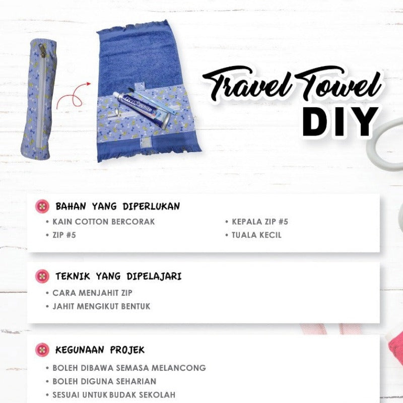Travel Towel DIY Online Workshop